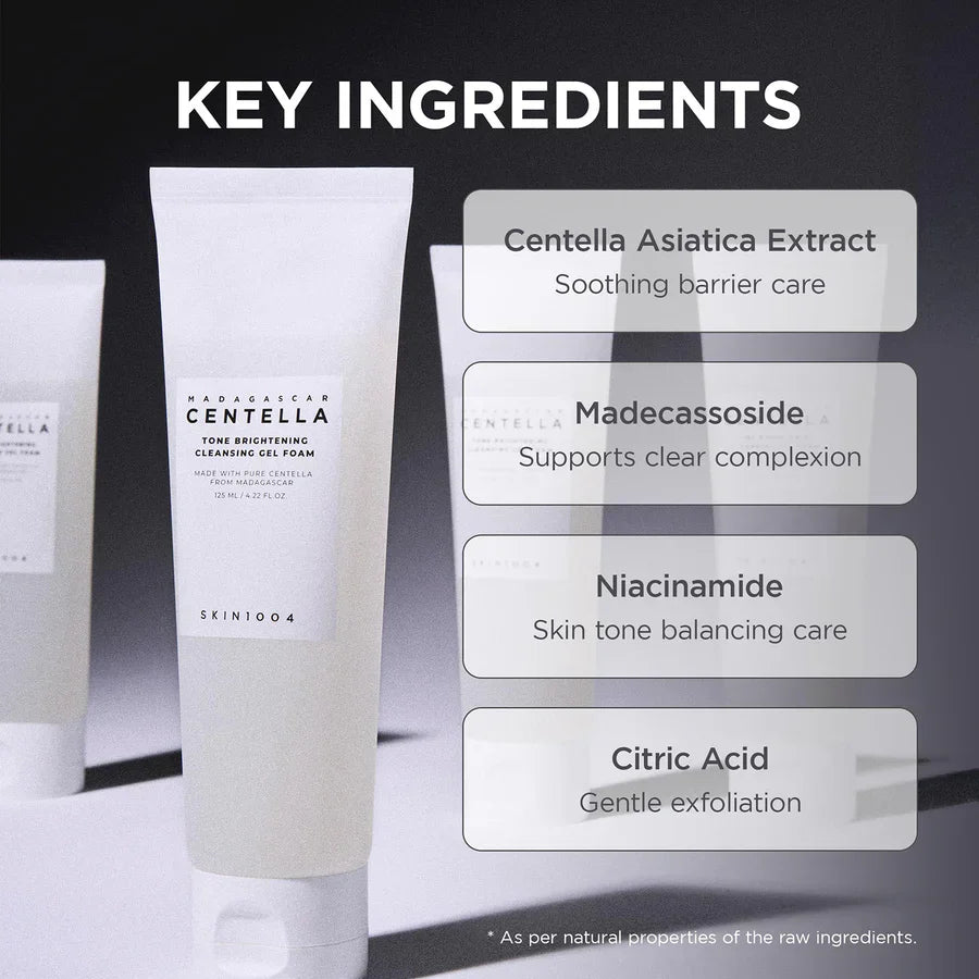 Skin 1004 Madagascar Centella Tone Brightening Cleansing Gel Foam