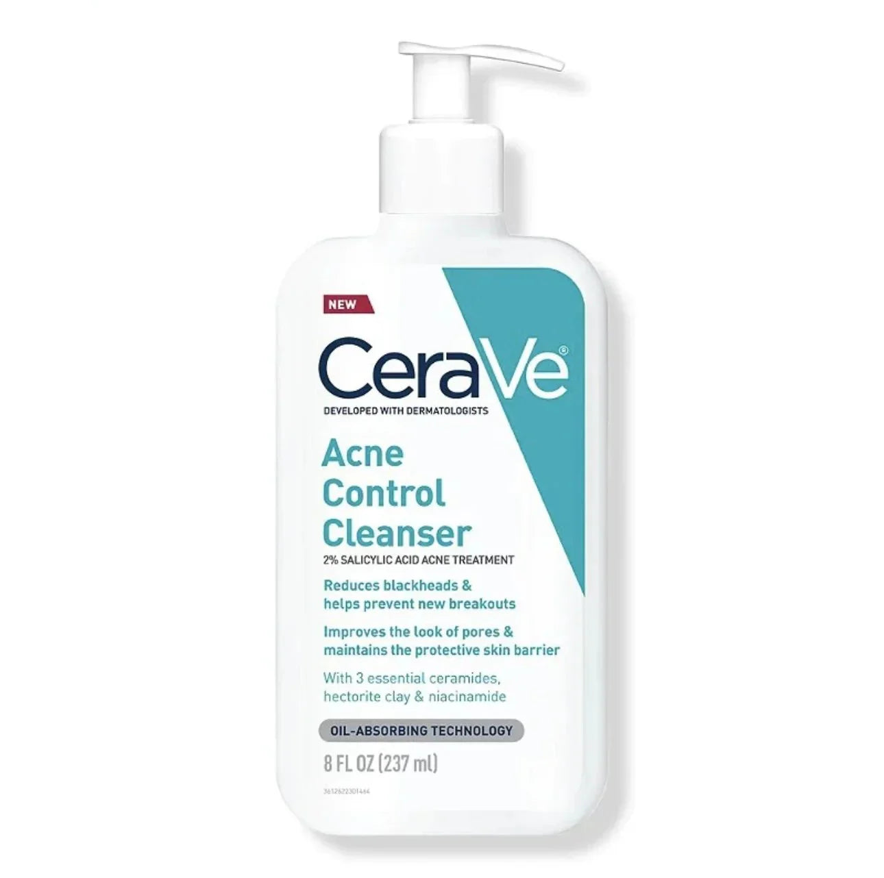 CeraVe Acne Control Cleanser 2% Salicylic Acid Acne Treatment 237 ML